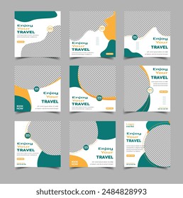 travel tour social media post template