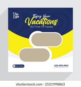 Travel or tour Social media post Template Banner