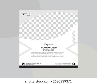 Travel and tour social media post instragram post or web banner template