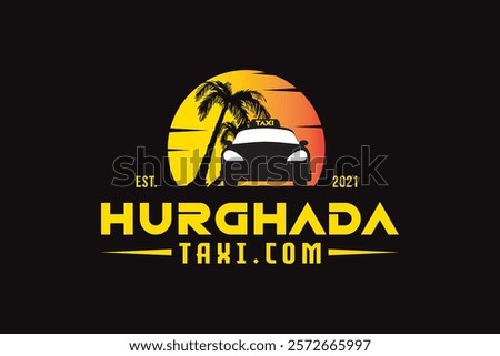 travel and tour taxi logo isolate on transparent background