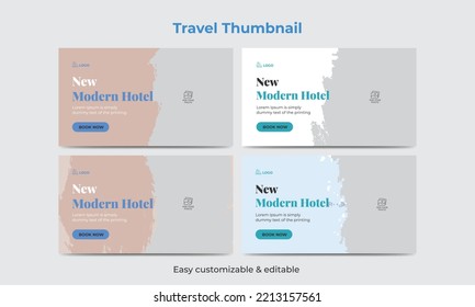 Travel tour video thumbnail design hotel tourism marketing service video thumbnail