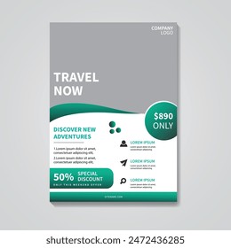 Agencia de viajes y turismo a4 Flyer Plantilla o Negocio 