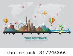 Travel and tourism background. 