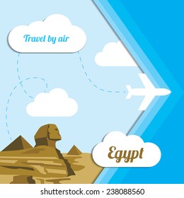 Travel and tourism background concept / Egypt, Giza