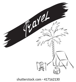 Travel and tourism background. Vector.