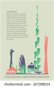 Travel and tourism background Vector illustration