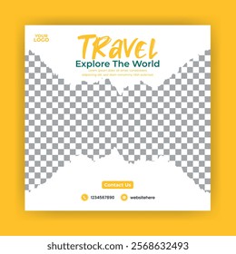 Travel and Tourism Business Marketing Social Media Post Design.