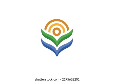 Vector de logotipos coloreados para viajes y turismo