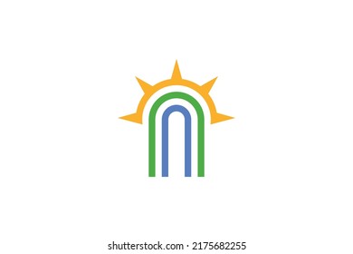 Travel and Tourism Colored Logo Vector