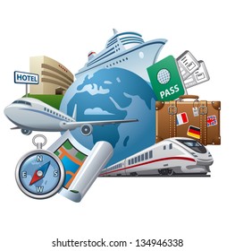 Travel and tourism concept icon