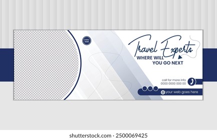 Travel and tourism Facebook cover template