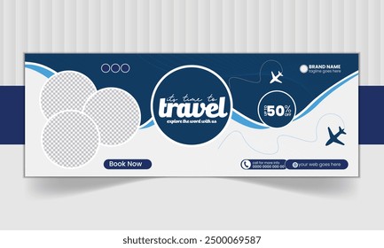 Travel and tourism Facebook cover template