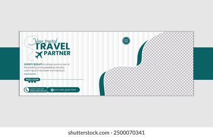 Travel and tourism Facebook cover template