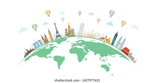 41,959 Globe With Landmarks Images, Stock Photos & Vectors | Shutterstock