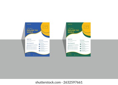 Travel and tourism flyer design 