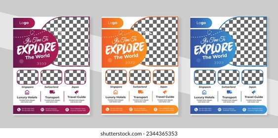 Travel and Tourism Flyer Design Template For Travel Agency