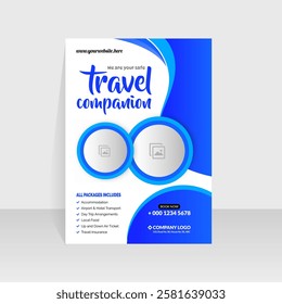 travel and tourism flyer design template