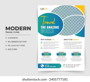 Travel Tourism Flyer Template Design