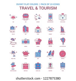 Travel and Tourism icon Dusky Flat color - Vintage 25 Icon Pack