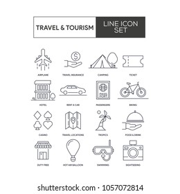 Travel and Tourism Icon Set