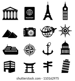 Travel And Tourism Icon Set