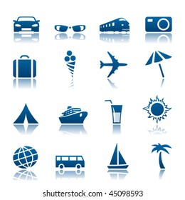 Travel and tourism icon set