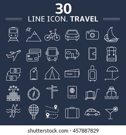 Travel and tourism icon set