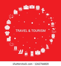Travel and Tourism Icon Set. Infographic Vector Template