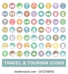 Travel and tourism icon set. Vector.
