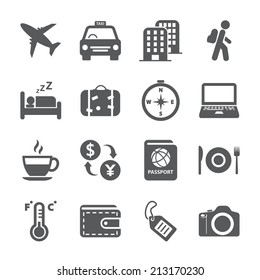 travel and tourism icon set, vector eps10.