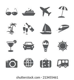 travel and tourism icon set, vector eps10.