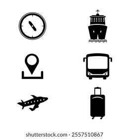 Travel and Tourism icon set  vector illustration