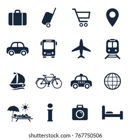 Travel and tourism icon set. Vector isolaed vavation travel symbol collection.