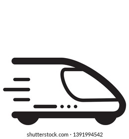 Travel and tourism icon in trendy linear style. High-speed train