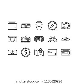 Travel and Tourism Icon Vector In Line Version For Any Purposes. Perfect For Website Mobile App Presentation and Any Other Projects. Editable Stroke. 32x32 Pixel Perfect