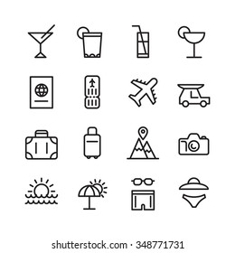 Travel and Tourism icons set