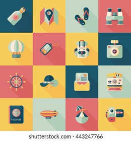 Travel and tourism icons set