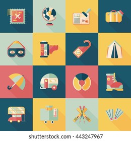 Travel and tourism icons set