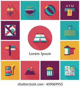 Travel and tourism icons set