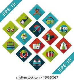Travel and tourism icons set