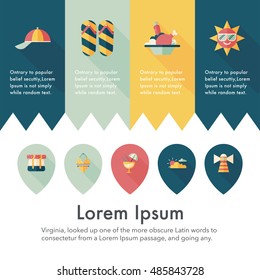 Travel and tourism icons set