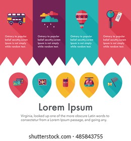 Travel and tourism icons set