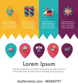 Travel and tourism icons set