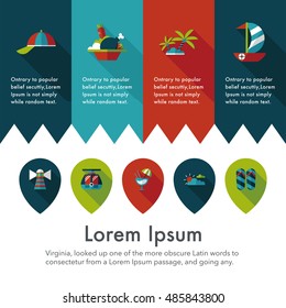 Travel and tourism icons set