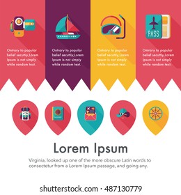 Travel and tourism icons set