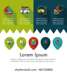 Travel and tourism icons set