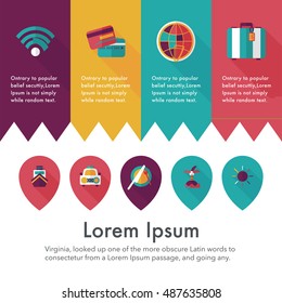 Travel and tourism icons set