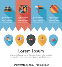 Travel and tourism icons set