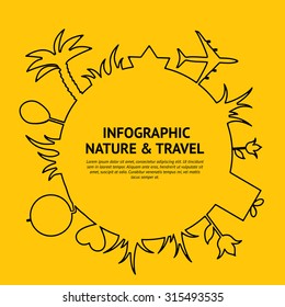 Travel and tourism infographic background. Vector illustration.