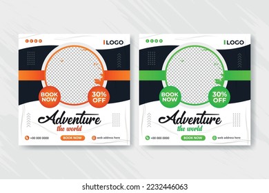 Travel and tourism Instagram post or social media post template